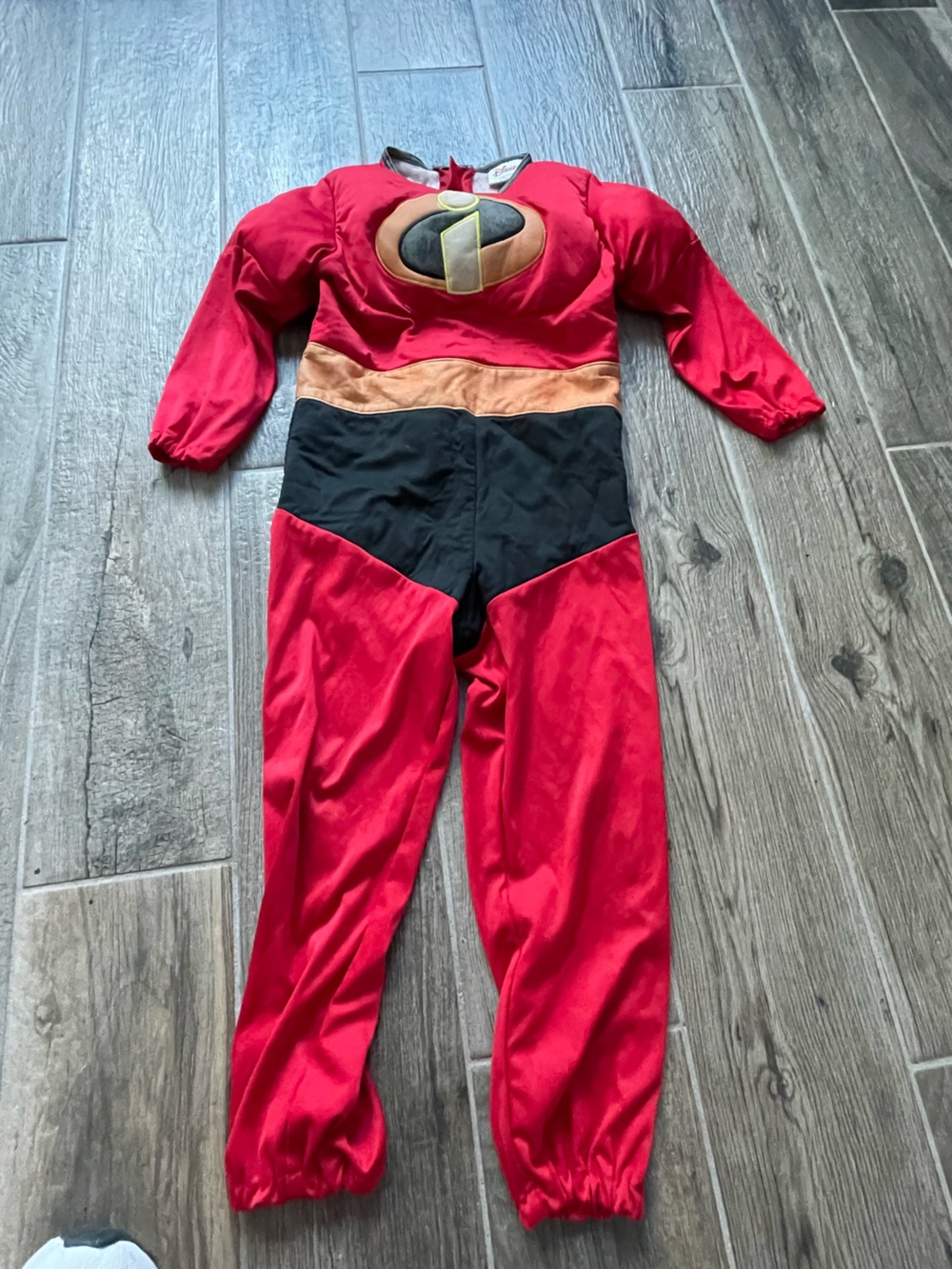 Disney incredibles Red and Black Colorblock Kids Costume with Gold Accent size 4